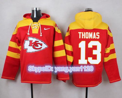 Nike Chiefs #13 De'Anthony Thomas Red Player Pullover NFL Hoodie