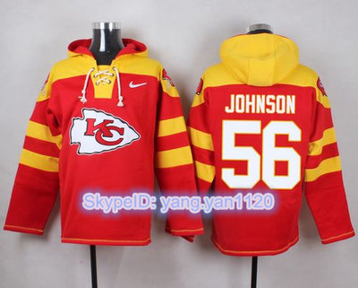 Nike Chiefs #56 Derrick Johnson Red Player Pullover NFL Hoodie Nike Chiefs #56 Derrick Johnson Red Player Pullover NFL Hoodie