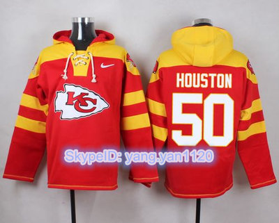 Nike Chiefs #50 Justin Houston Red Player Pullover NFL Hoodie