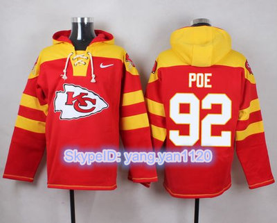 Nike Chiefs #92 Dontari Poe Red Player Pullover NFL Hoodie Nike Chiefs #92 Dontari Poe Red Player Pullover NFL Hoodie