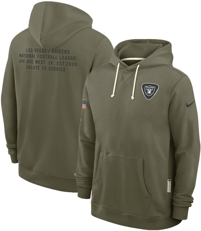 Men's Las Vegas Raiders Olive 2025 Salute to Service Pullover Hoodie Men's Las Vegas Raiders Olive 2025 Salute to Service Pullover Hoodie