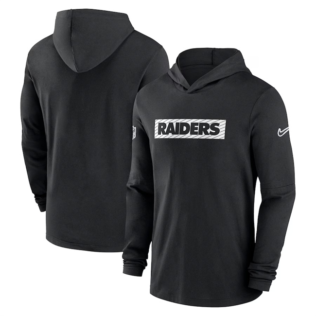 Men's Las Vegas Raiders Black Sideline Performance Hoodie Men's Las Vegas Raiders Black Sideline Performance Hoodie