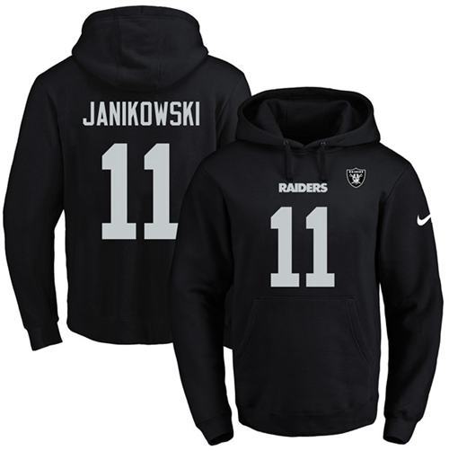 Google Jerseys Nike Raiders #11 Sebastian Janikowski Black Name & Number Pullover NFL Hoodie Google Jerseys Nike Raiders #11 Sebastian Janikowski Black Name & Number Pullover NFL Hoodie