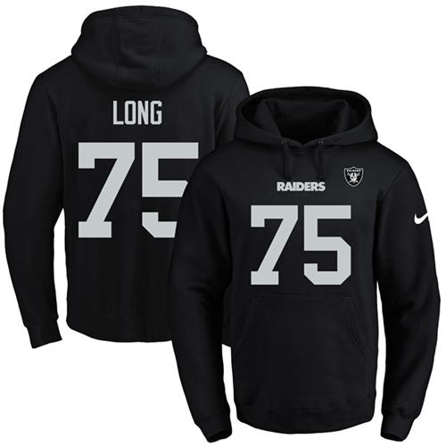 Nike Raiders #75 Howie Long Black Name & Number Pullover NFL Hoodie Nike Raiders #75 Howie Long Black Name & Number Pullover NFL Hoodie
