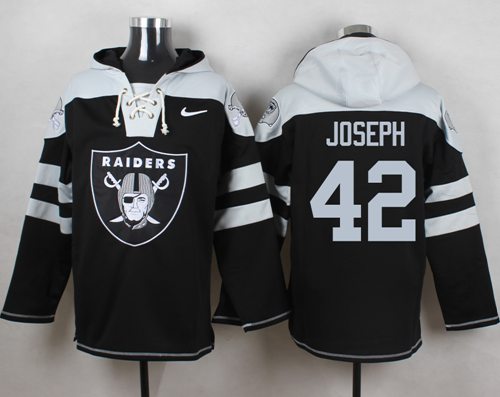 Nike Raiders #42 Karl Joseph Black Player Pullover NFL Hoodie Nike Raiders #42 Karl Joseph Black Player Pullover NFL Hoodie
