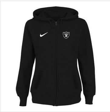 Women Oakland Raiders Stadium Rally Full Zip Hoodie Black
