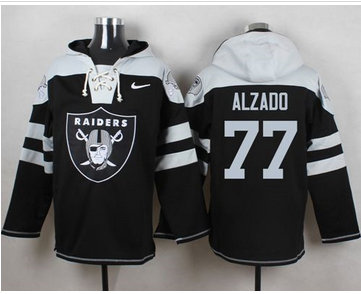 Nike Oakland Raiders #77 Lyle Alzado Black Player Pullover NFL Hoodie Nike Oakland Raiders #77 Lyle Alzado Black Player Pullover NFL Hoodie