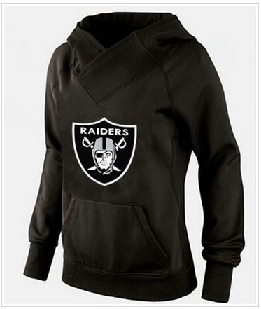 Women's Oakland Raiders Logo Pullover Hoodie Black