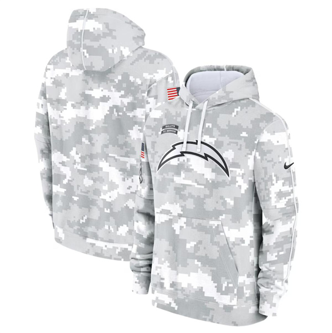Men's Los Angeles Chargers 2024 Arctic Camo Salute To Service Club Fleece Pullover Hoodie Men's Los Angeles Chargers 2024 Arctic Camo Salute To Service Club Fleece Pullover Hoodie