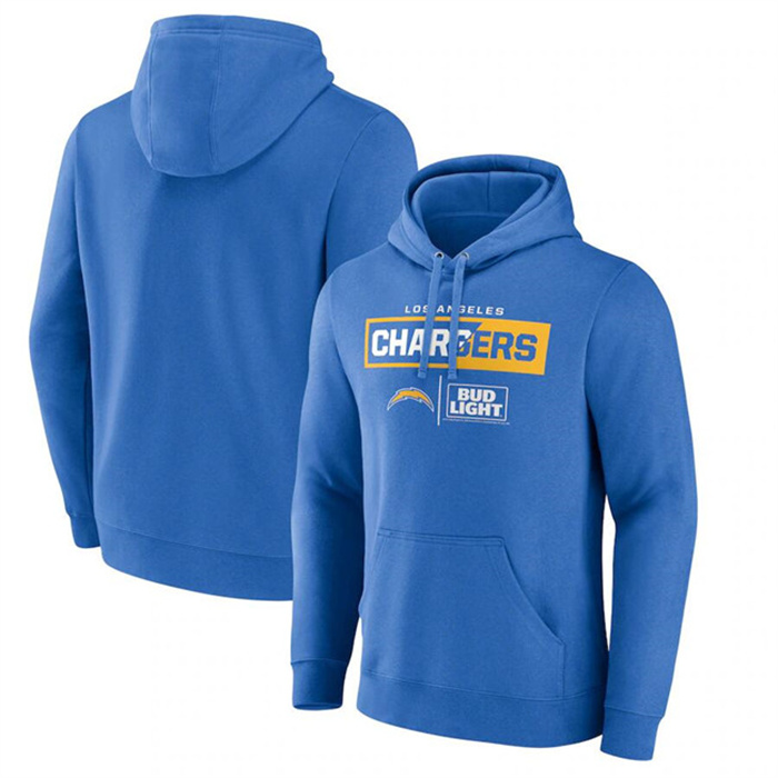Men's Los Angeles Chargers Blue X Bud Light Pullover Hoodie Men's Los Angeles Chargers Blue X Bud Light Pullover Hoodie