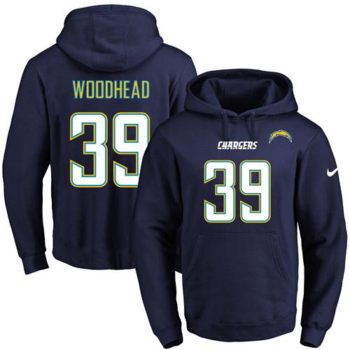 Nike Chargers #39 Danny Woodhead Navy Blue Name & Number Pullover NFL Hoodie Nike Chargers #39 Danny Woodhead Navy Blue Name & Number Pullover NFL Hoodie