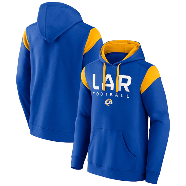 Men's Los Angeles Rams Royal Call The Shot Pullover Hoodie Men's Los Angeles Rams Royal Call The Shot Pullover Hoodie