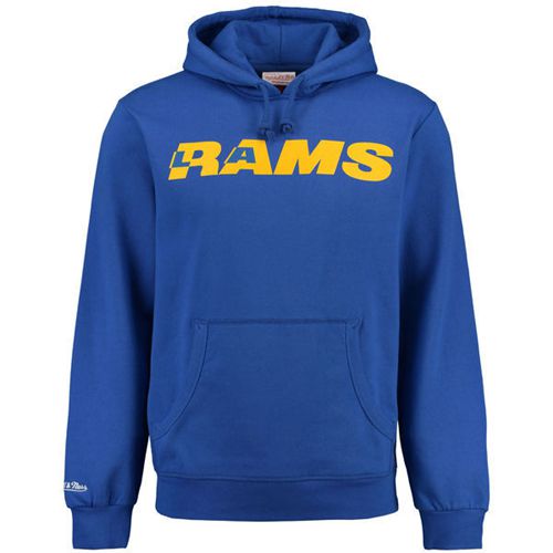 Men's Los Angeles Rams Mitchell & Ness Royal Retro Pullover Hoodie Men's Los Angeles Rams Mitchell & Ness Royal Retro Pullover Hoodie