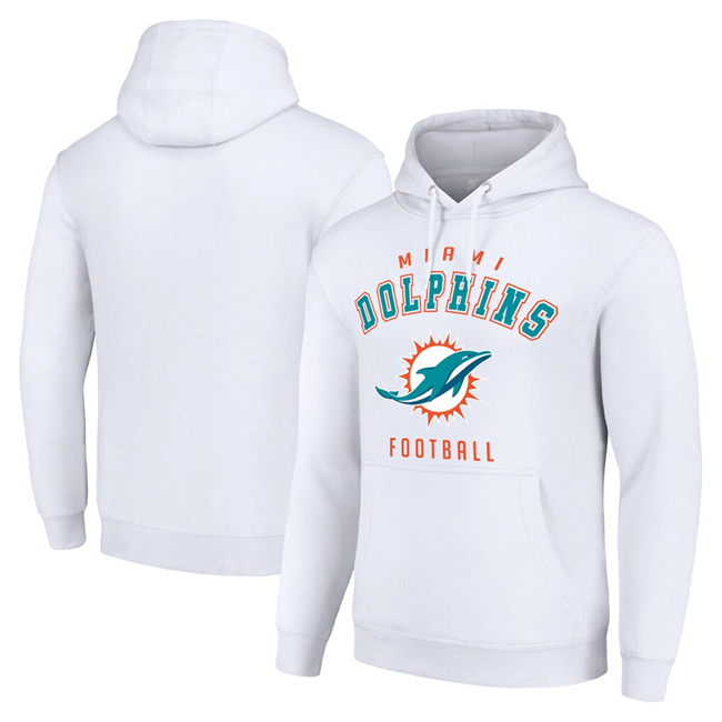 Men's Miami Dolphins White Pullover Hoodie Men's Miami Dolphins White Pullover Hoodie