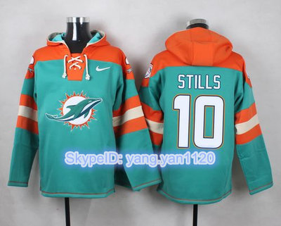 Nike Dolphins #10 Kenny Stills Aqua Green Player Pullover NFL Hoodie Nike Dolphins #10 Kenny Stills Aqua Green Player Pullover NFL Hoodie