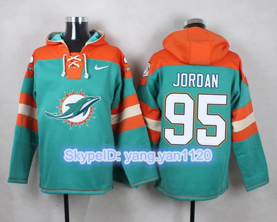 Nike Dolphins #95 Dion Jordan Aqua Green Player Pullover NFL Hoodie Nike Dolphins #95 Dion Jordan Aqua Green Player Pullover NFL Hoodie