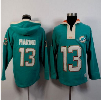 Miami Dolphins #13 Dan Marino Aqua Green Player Winning Method Pullover NFL Hoodie Miami Dolphins #13 Dan Marino Aqua Green Player Winning Method Pullover NFL Hoodie