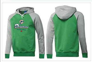 Miami Dolphins Critical Victory Pullover Hoodie Green & Grey