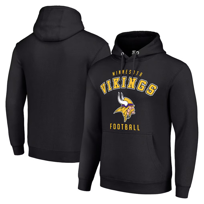 Men's Minnesota Vikings Black Pullover Hoodie Men's Minnesota Vikings Black Pullover Hoodie