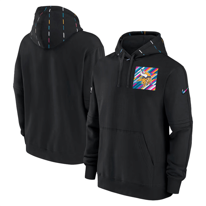 Men's Minnesota Vikings Black 2023 Crucial Catch Club Pullover Hoodie Men's Minnesota Vikings Black 2023 Crucial Catch Club Pullover Hoodie