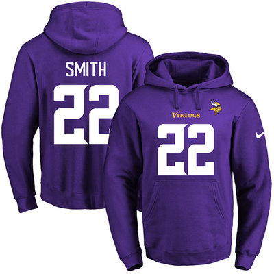 Nike Vikings #22 Harrison Smith Purple Name & Number Pullover NFL Hoodie Nike Vikings #22 Harrison Smith Purple Name & Number Pullover NFL Hoodie