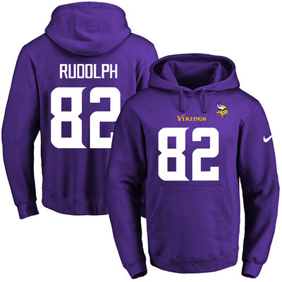 Nike Vikings #82 Kyle Rudolph Purple Name & Number Pullover NFL Hoodie Nike Vikings #82 Kyle Rudolph Purple Name & Number Pullover NFL Hoodie