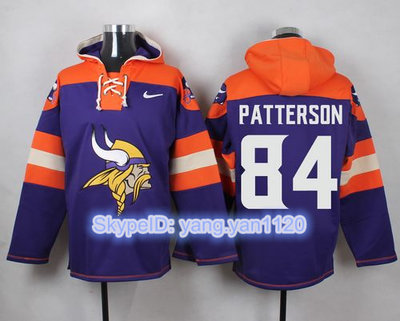 Nike Vikings #84 Cordarrelle Patterson Purple Player Pullover NFL Hoodie