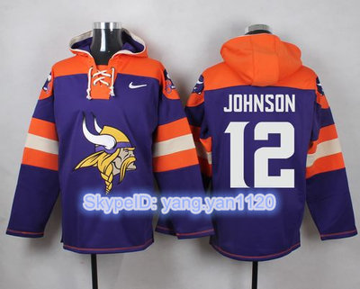 Nike Vikings #12 Charles Johnson Purple Player Pullover NFL Hoodie Nike Vikings #12 Charles Johnson Purple Player Pullover NFL Hoodie