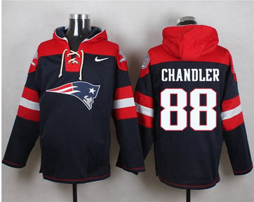 Nike New England Patriots #88 Scott Chandler Navy Blue Player Pullover NFL Hoodie Nike New England Patriots #88 Scott Chandler Navy Blue Player Pullover NFL Hoodie