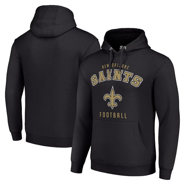 Men's New Orleans Saints Black Pullover Hoodie Men's New Orleans Saints Black Pullover Hoodie