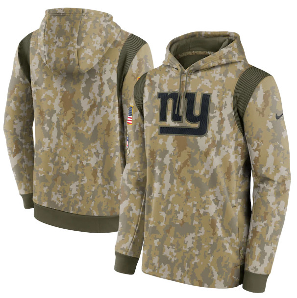 Men's New York Giants Camo 2021 Salute To Service Therma Performance Pullover Hoodie Men's New York Giants Camo 2021 Salute To Service Therma Performance Pullover Hoodie