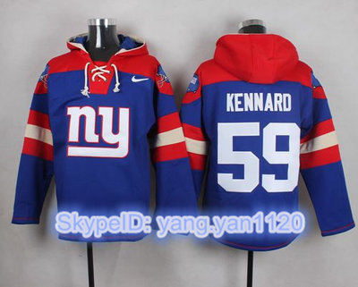 Nike Giants #59 Devon Kennard Royal Blue Player Pullover NFL Hoodie Nike Giants #59 Devon Kennard Royal Blue Player Pullover NFL Hoodie