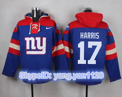 Nike Giants #17 Dwayne Harris Royal Blue Player Pullover NFL Hoodie Nike Giants #17 Dwayne Harris Royal Blue Player Pullover NFL Hoodie