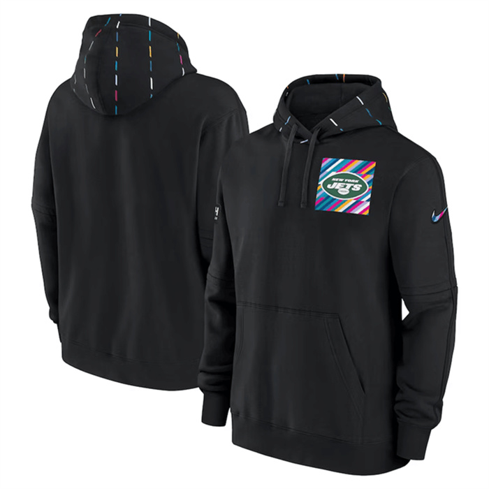 Men's New York Jets Black 2023 Crucial Catch Club Pullover Hoodie Men's New York Jets Black 2023 Crucial Catch Club Pullover Hoodie