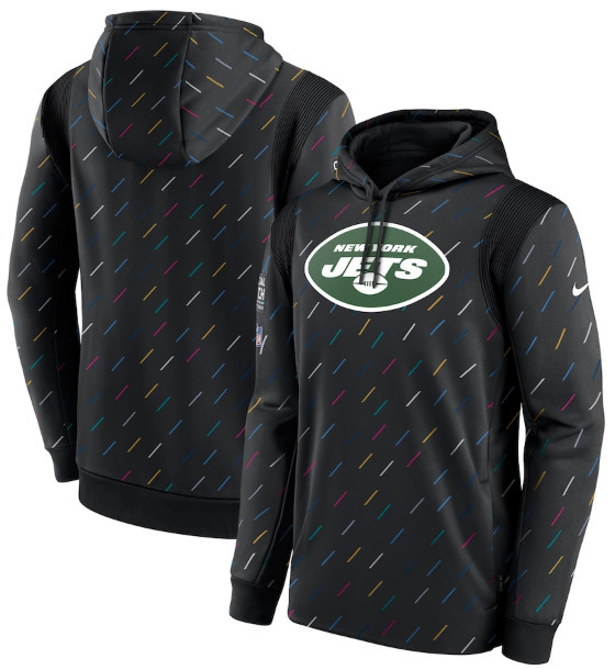 Men's New York Jets 2021 Charcoal Crucial Catch Therma Pullover Hoodie Men's New York Jets 2021 Charcoal Crucial Catch Therma Pullover Hoodie