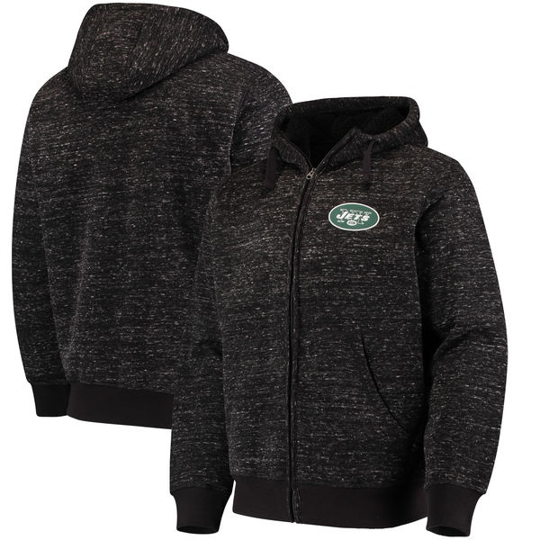 New York Jets G III Sports By Carl Banks Discovery Sherpa Full Zip Jacket Heathered Black New York Jets G III Sports By Carl Banks Discovery Sherpa Full Zip Jacket Heathered Black