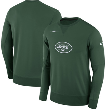 Men's New York Jets Nike Green Sideline Team Logo Performance Sweatshirt Men's New York Jets Nike Green Sideline Team Logo Performance Sweatshirt