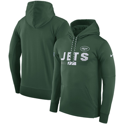 Men's New York Jets Nike Green Sideline Team Name Performance Pullover Hoodie Men's New York Jets Nike Green Sideline Team Name Performance Pullover Hoodie