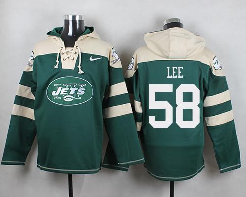 Nike Jets #58 Darron Lee Green Player Pullover NFL Hoodie Nike Jets #58 Darron Lee Green Player Pullover NFL Hoodie