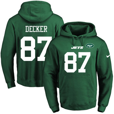 Nike Jets #87 Eric Decker Green Name & Number Pullover NFL Hoodie Nike Jets #87 Eric Decker Green Name & Number Pullover NFL Hoodie