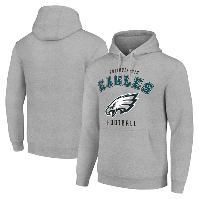 Men's Philadelphia Eagles Grey Pullover Hoodie Men's Philadelphia Eagles Grey Pullover Hoodie