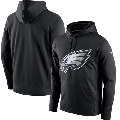 Men's Philadelphia Eagles Nike Black Circuit Logo Essential Performance Pullover Hoodie Men's Philadelphia Eagles Nike Black Circuit Logo Essential Performance Pullover Hoodie