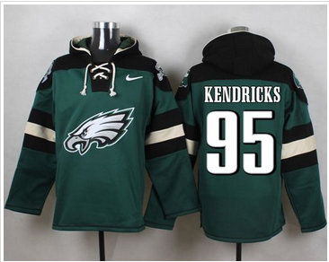 Nike Philadelphia Eagles #95 Mychal Kendricks Midnight Green Player Pullover NFL Hoodie Nike Philadelphia Eagles #95 Mychal Kendricks Midnight Green Player Pullover NFL Hoodie