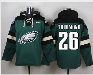 Nike Philadelphia Eagles #26 Walter Thurmond Midnight Green Player Pullover NFL Hoodie Nike Philadelphia Eagles #26 Walter Thurmond Midnight Green Player Pullover NFL Hoodie