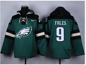 NEW Eagles #9 Nick Foles Midnight Green Player Pullover NFL Hoodie NEW Eagles #9 Nick Foles Midnight Green Player Pullover NFL Hoodie