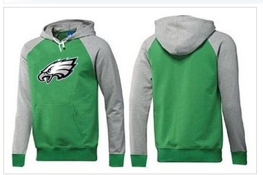 Philadelphia Eagles Logo Pullover Hoodie Green & Grey Philadelphia Eagles Logo Pullover Hoodie Green & Grey