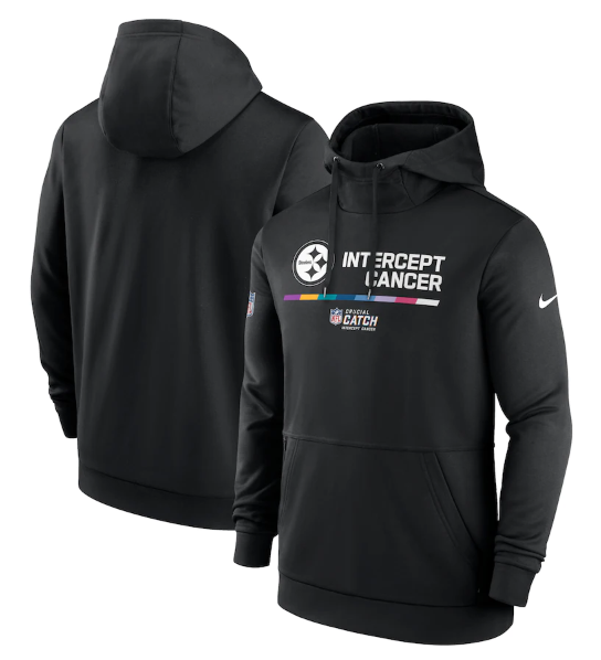 Men's Pittsburgh Steelers 2022 Black Crucial Catch Therma Performance Pullover Hoodie Men's Pittsburgh Steelers 2022 Black Crucial Catch Therma Performance Pullover Hoodie