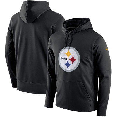 Men's Pittsburgh Steelers Nike Black Circuit Logo Essential Performance Hoodie Men's Pittsburgh Steelers Nike Black Circuit Logo Essential Performance Hoodie
