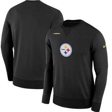 Men's Pittsburgh Steelers Nike Black Sideline Team Logo Performance Sweatshirt Men's Pittsburgh Steelers Nike Black Sideline Team Logo Performance Sweatshirt