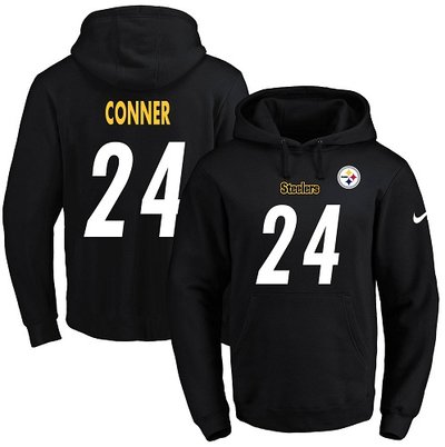 NFL Nike Steelers #30 James Conner Black Name & Number Pullover NFL Hoodie NFL Nike Steelers #30 James Conner Black Name & Number Pullover NFL Hoodie
